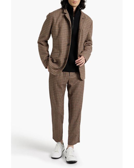Rag & Bone Brown Parker Houndstooth Wool-blend Tweed Blazer for men