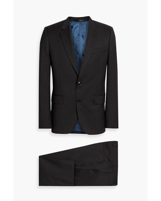 Paul Smith Black Houndstooth Wool-Twill Suit for men