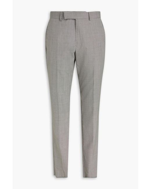 Dunhill Gray Houndstooth Wool And Silk-Blend Pants for men
