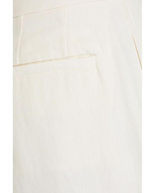 Fabiana Filippi White Hose mit weitem bein aus twill