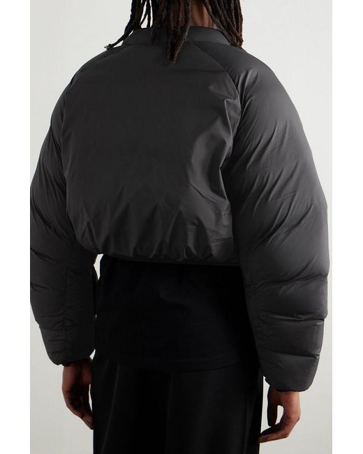 Entire studios Black Pillow Cropped Quilted Shell Down Bomber Jacket for men