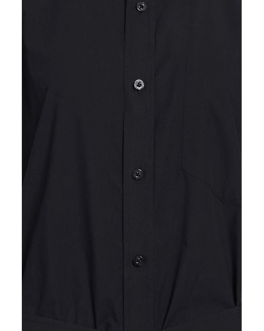T By Alexander Wang Black Cotton-Poplin Mini Dress