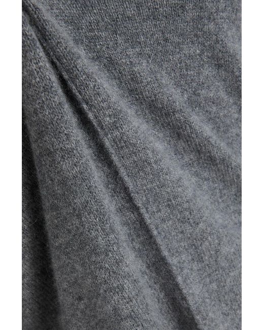 Maje Gray Cashmere-blend Turtleneck Maxi Dress