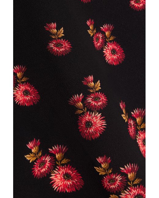 Etro Black Paisley-print Crepe Midi Dress