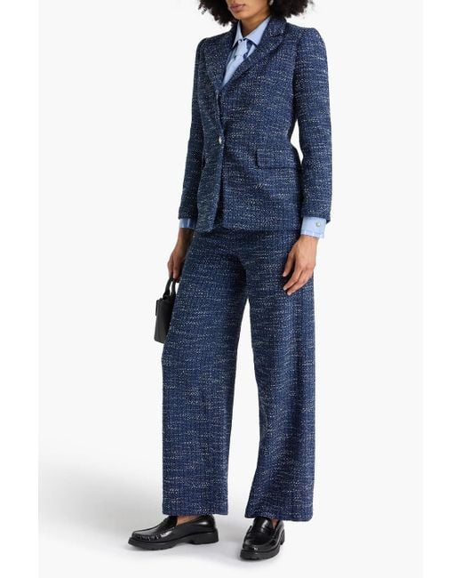 Maje Blue Tweed Blazer