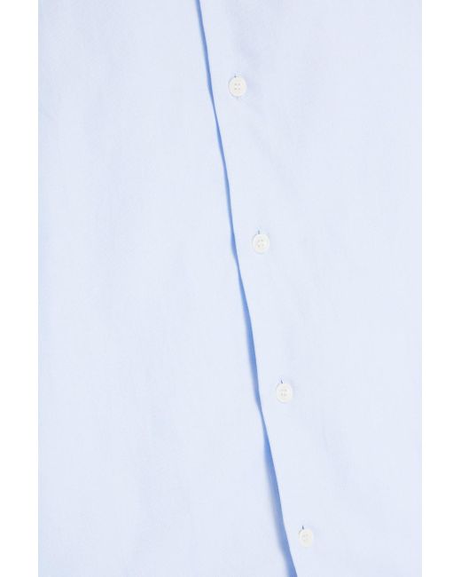 Sandro Blue Cotton Oxford Shirt for men