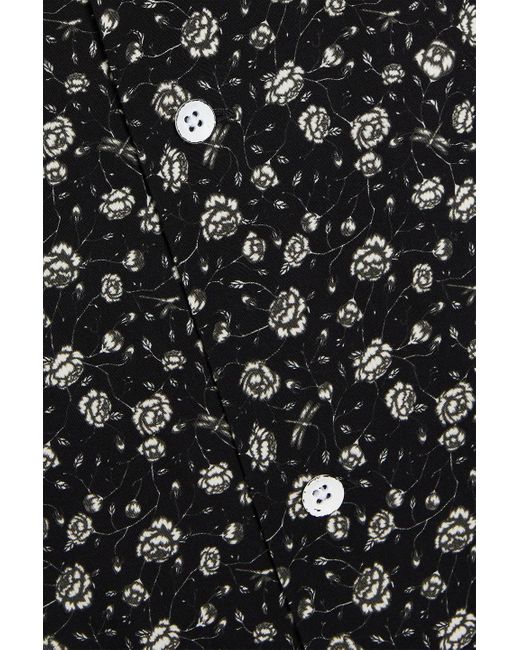Rag & Bone Black Avery Floral-print Twill Shirt for men