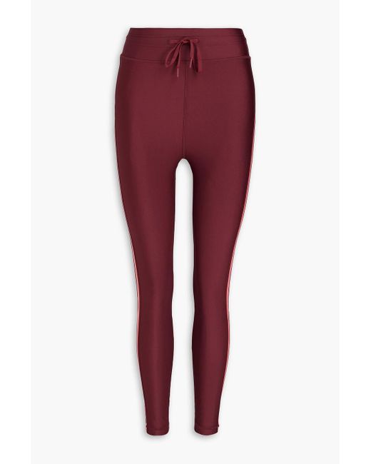 The Upside Red Sirena Striped Stretch leggings
