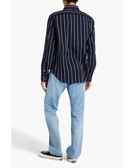 Rag & Bone Blue Rove Striped Cotton-twill Shirt for men