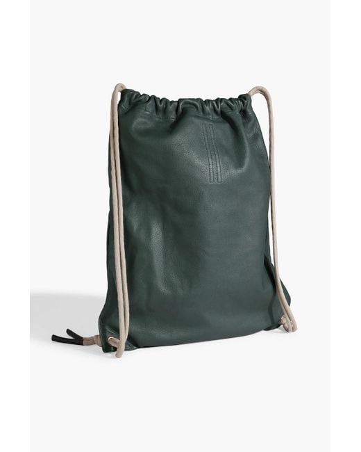 Rick Owens Green Leather Backpack
