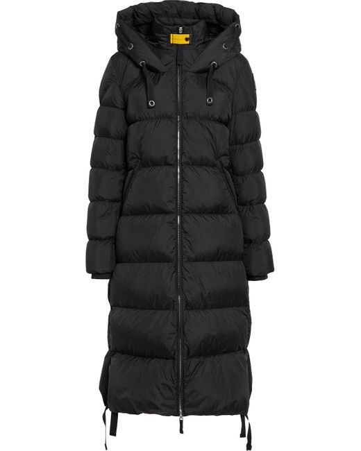 Parajumpers Black Quilted Shell Hooded Down Coat