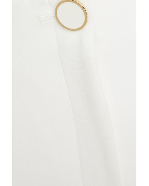 Veronica Beard White Bedruckter bleistiftrock aus popeline aus einer baumwollmischung in midilänge