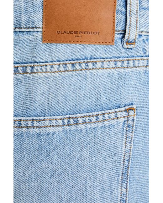 Claudie Pierlot Blue High-rise Straight-leg Jeans