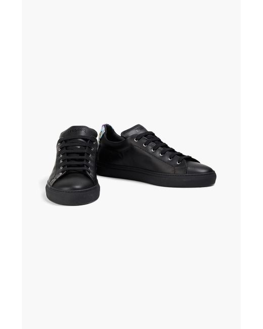 Missoni Black Leather Sneakers for men