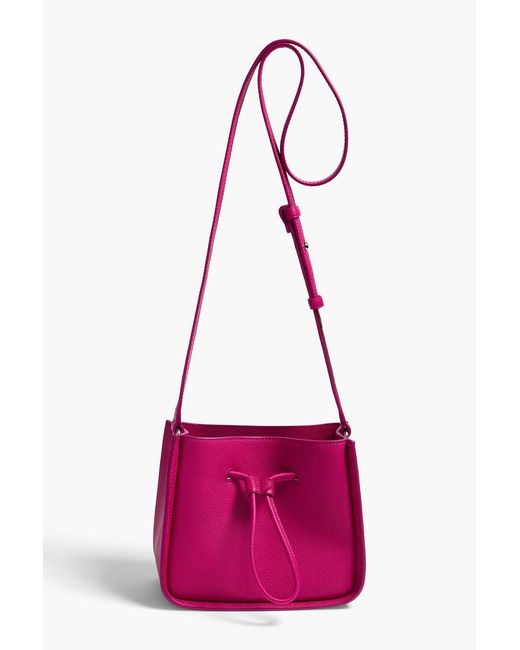 3.1 Phillip Lim Red Soleil Pebbled-leather Bucket Bag