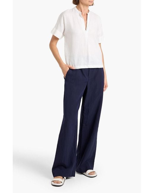 Vince White Linen Top