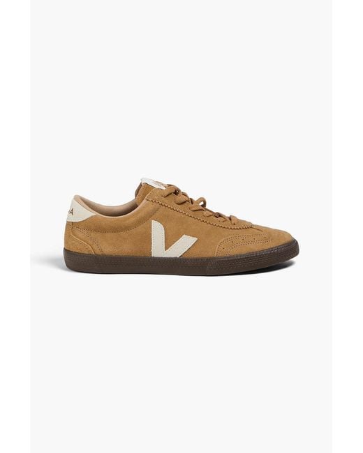 Veja Brown Volley Suede Sneakers for men