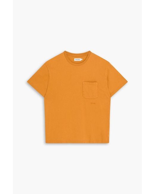 FRAME Orange Cotton-Jersey T-Shirt for men