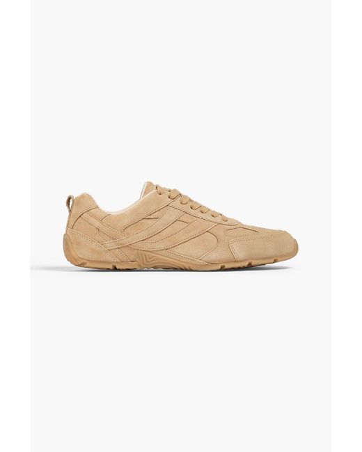 Vince White Mojave Suede Sneakers
