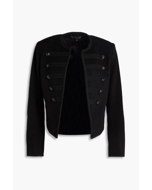 Nili Lotan Black Joni Wool-Felt Jacket