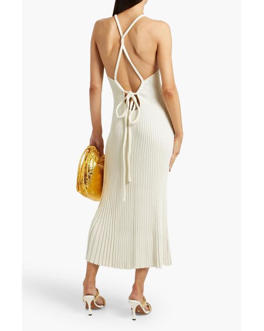 Proenza Schouler White Vida Ribbed-Knit Midi Dress