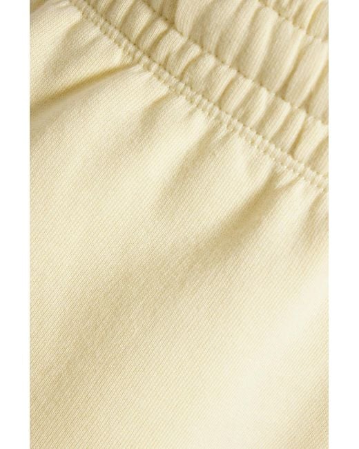 ROTATE BIRGER CHRISTENSEN Natural Roda Appliquéd Cotton-fleece Shorts