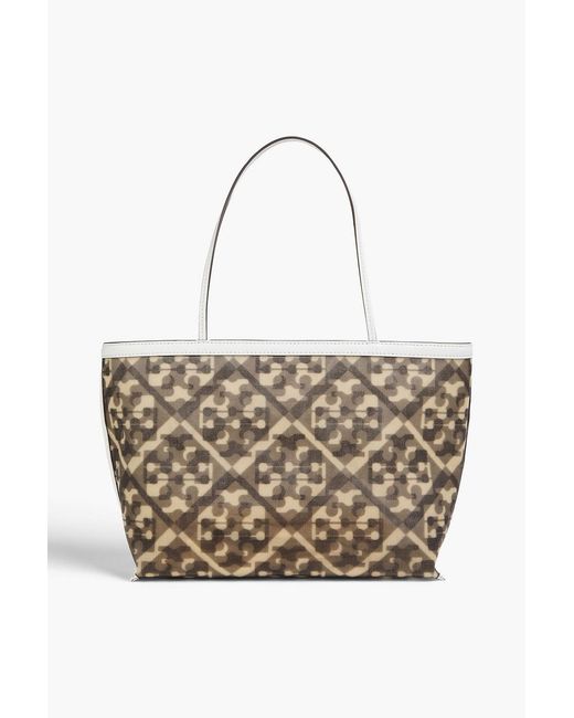 Tory Burch White Prismatic Printed Mesh Tote