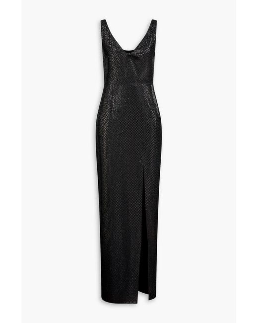 Roland Mouret Black Crystal-embellished Tulle Gown