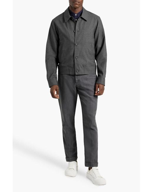 Officine Generale Gray Joseph Tapered Lyocell, Linen And Cotton-Blend Twill Drawstring Pants for men