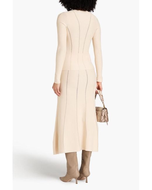 Zimmermann Natural Pointelle-knit Top