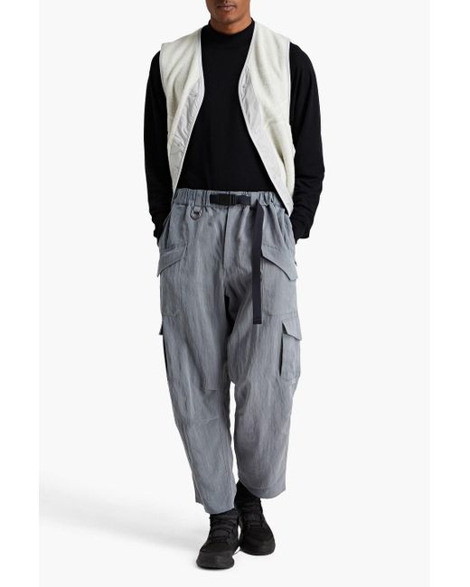 Y-3 Gray Twill Cargo Pants for men
