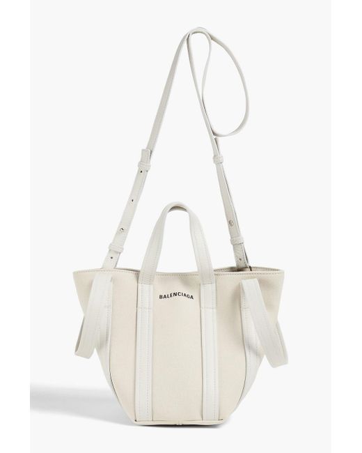 Balenciaga Everyday 2.0 Xs North-south Leather-trimmed Canvas Tote