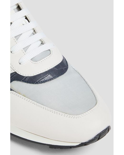 Bally White Astar Mesh And Leather Sneakers for men
