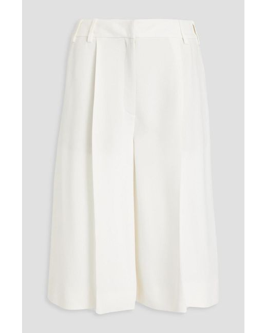 Valentino Garavani White Shorts aus seiden-crêpe