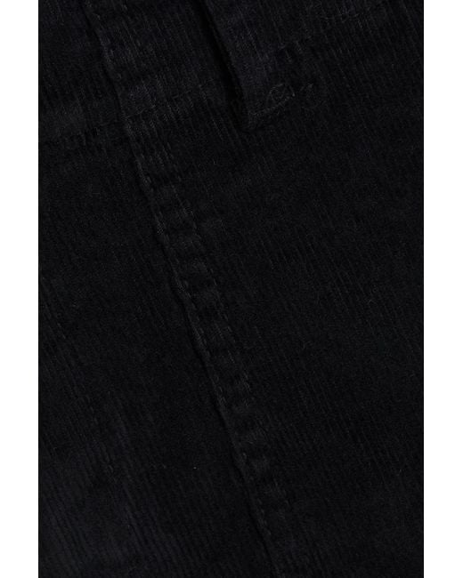 Nili Lotan Black Jenna Cropped Cotton-blend Corduroy Slim-leg Pants