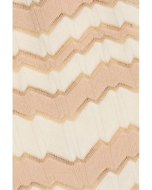 Missoni Natural Crochet-knit Mini Skirt