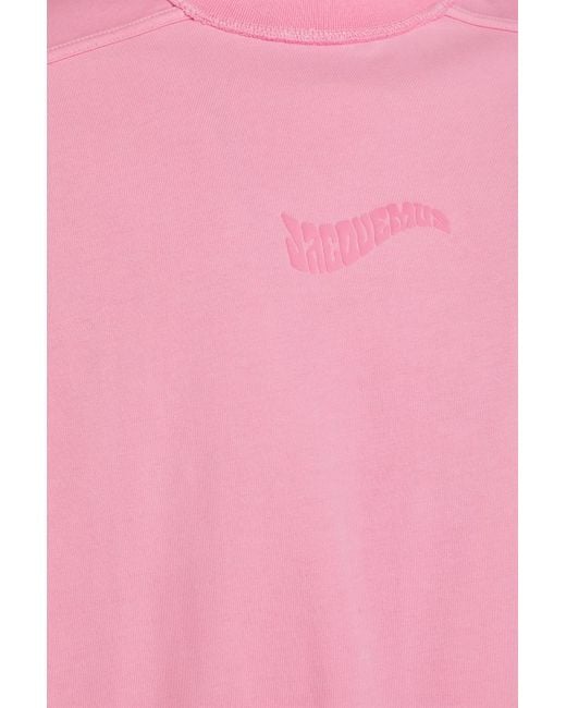 Jacquemus Pink Crema Logo-print Cotton-jersey T-shirt for men