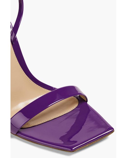 Gianvito Rossi Purple Patent-leather Slingback Sandals