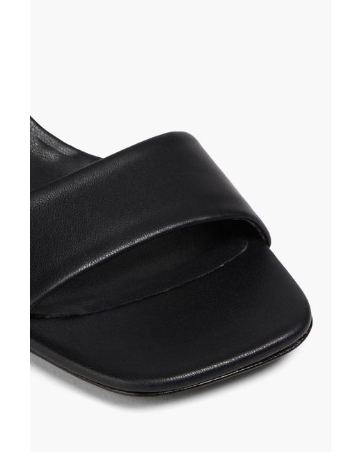 Giuseppe Zanotti Black Faux Leather Sandals