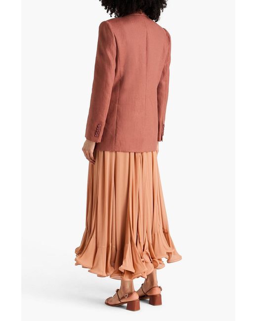 Zimmermann Brown Linen Blazer