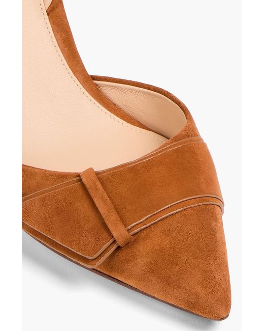 Veronica Beard Brown Lisbeth Suede Slingback Pumps