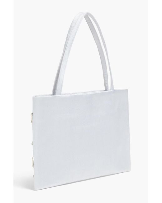 16Arlington White Suki Crystal-embellished Satin Shoulder Bag