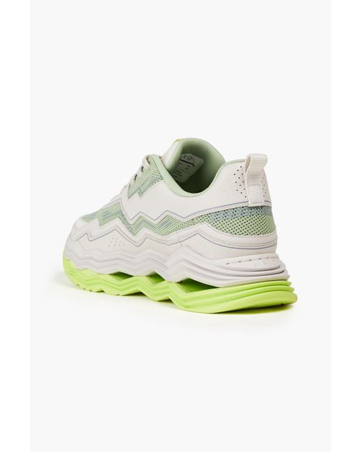 IRO Green Wave sneakers aus mesh und narbenleder mit überstehender sohle