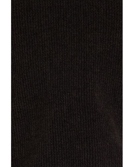 Jacquemus Black Oberteil aus chenille aus einer gerippten baumwollmischung mit rückenausschnitt