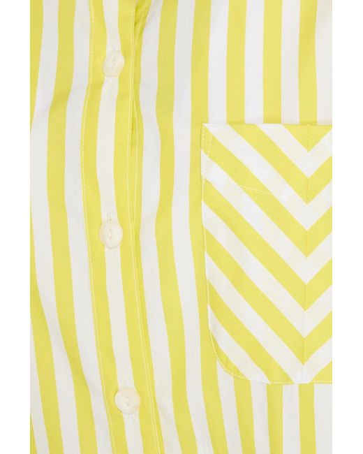Rag & Bone Yellow Maxine gestreiftes hemd aus baumwollpopeline