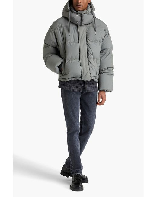AMI Gray Oversized Quilted Shell Down Jacket for men