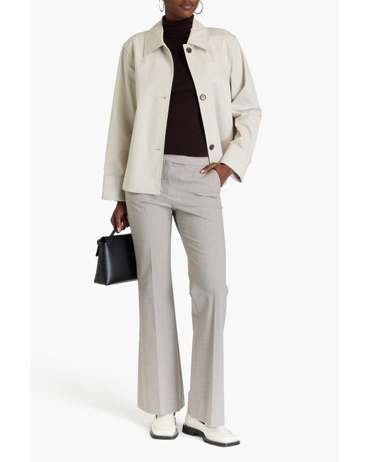 Theory Gray Wool-blend Flared Pants
