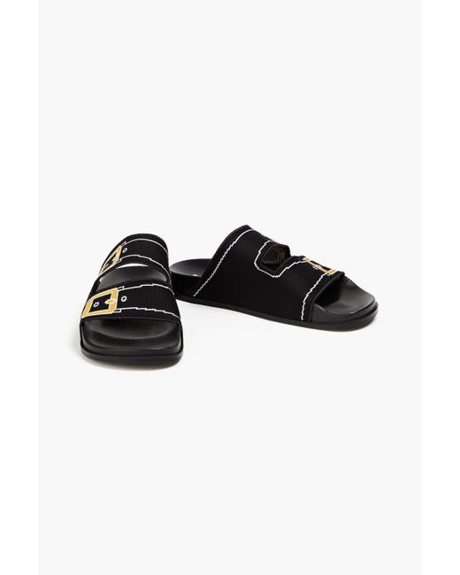 Marni Black Jacquard Sandals