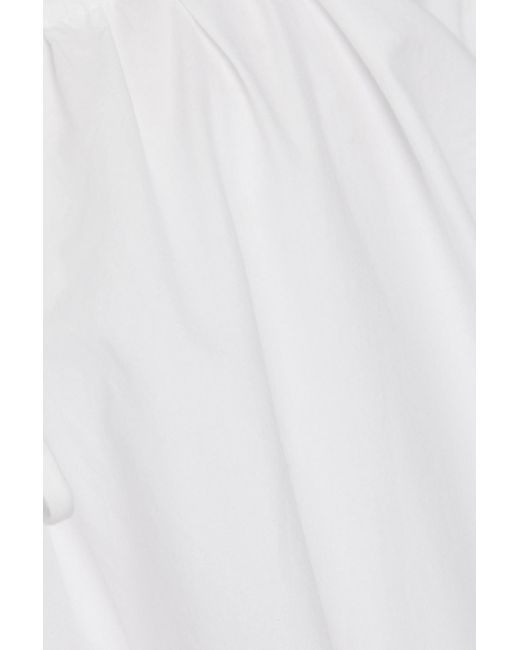 Ganni White Minikleid aus baumwolle