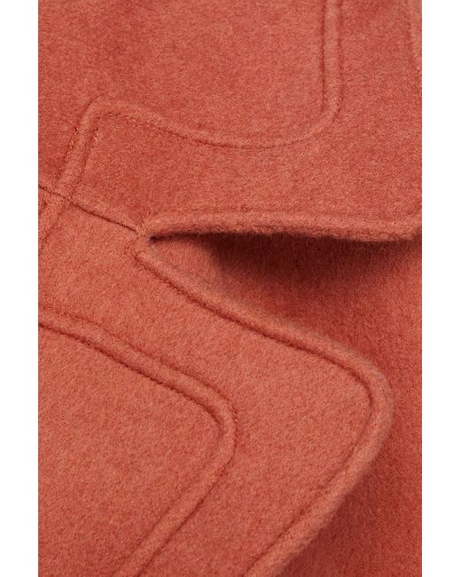 Zimmermann Orange Wool-blend Felt Coat